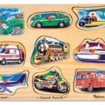Games & Toys to Promote Language and Articulation: Melissa and Doug Vehicle Sound Puzzle | District Speech & Language Therapy | Speech Therapists in Washington DC